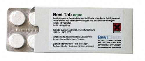 Wasserzapfanlagen Reinigung Bevi Tab Aqua-fB12M-Bevi Clean Wasserzapfanlagen Reinigung Bevi Tab Aqua-fB12M-Bevi-clean, Bevi Tab Aqua-Bevi Clean