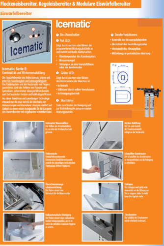 E75 Eiswürfelbereiter mit Vorratsbehälter-E75M-icematic E75 Eiswürfelbereiter mit Vorratsbehälter-E75M--icematic