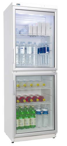 Kylskåp med glasdörr - CD 350.2 - VIT N med konvektionskylning